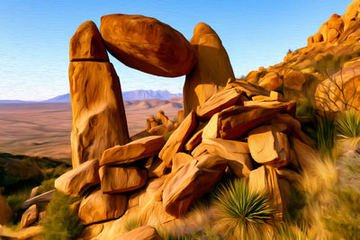 Big Bend National Park watercolor canvas