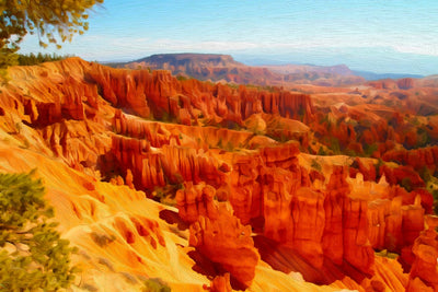Bryce Canyon watercolor canvas