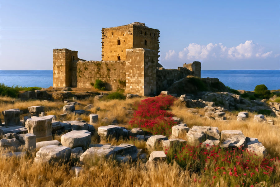 Byblos Crusader Castle Ruins &mdash; Byblos canvas