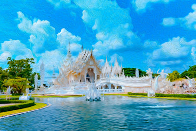 Chiang Rai watercolor canvas