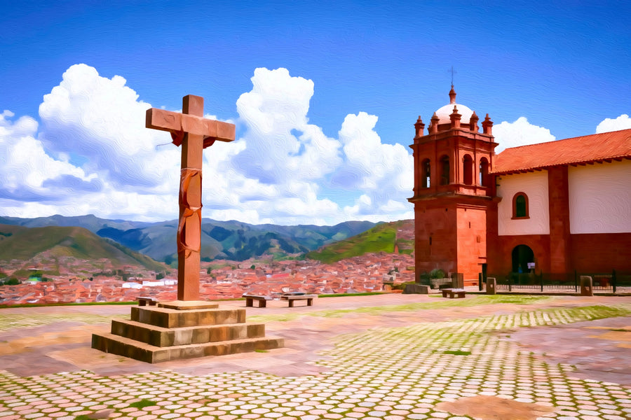 Cusco Colonial Church Cross &mdash; Cusco canvas