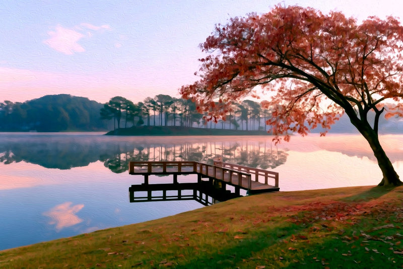 Xuan Huong Lake Dock, Da Lat canvas