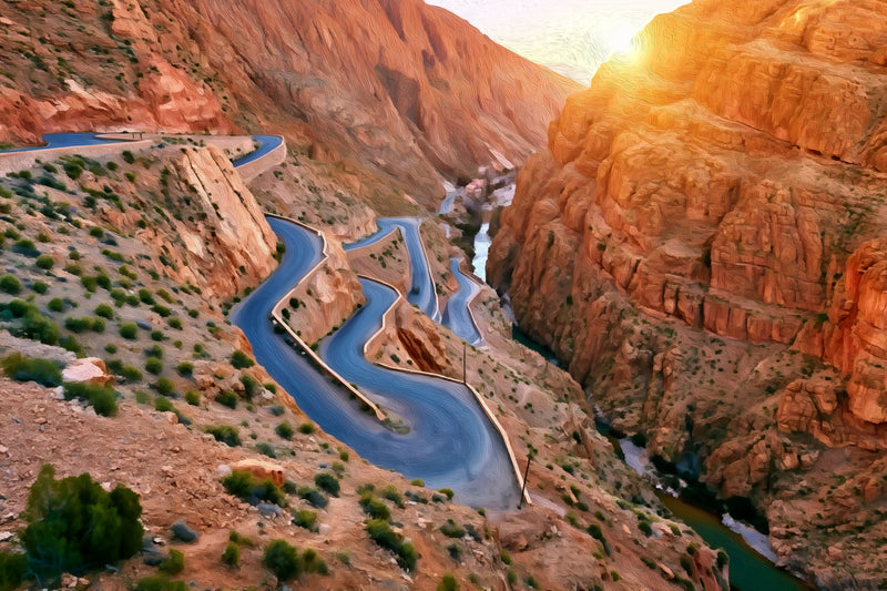 Dades Gorge Winding Road, Dades Gorge canvas