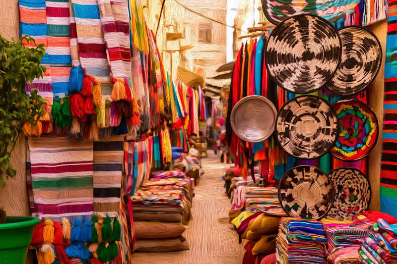 Sandaga Market Textile Alley, Dakar canvas