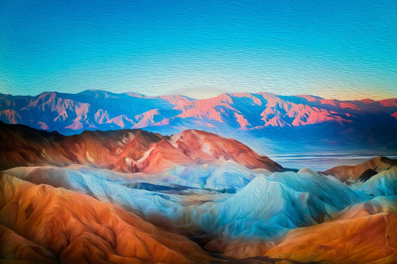 Zabriskie Point Badlands at Sunrise, Death Valley canvas