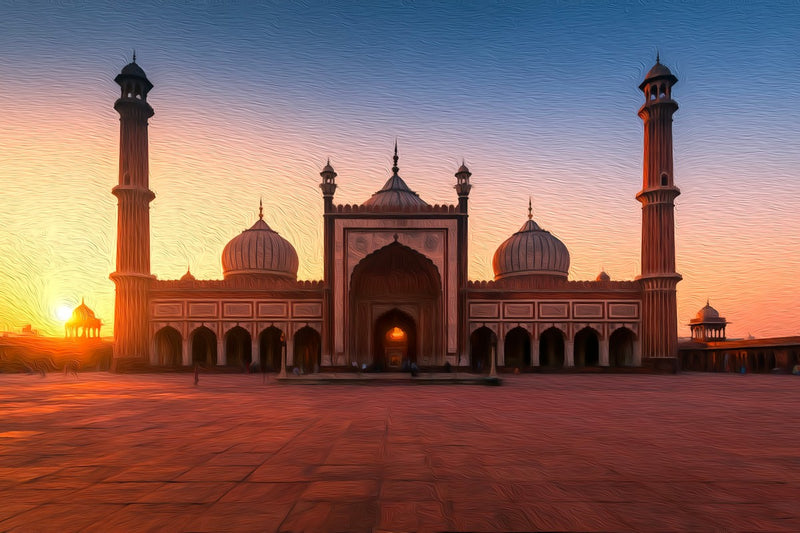 Jama Masjid Delhi Mosque, Delhi canvas