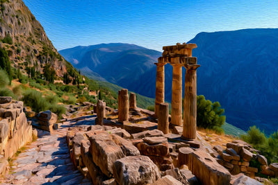Delphi watercolor canvas