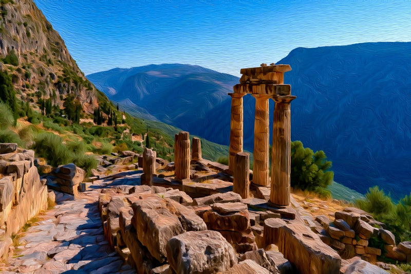 Tholos Of The Sanctuary Of Athena Pronaia, Delphi canvas