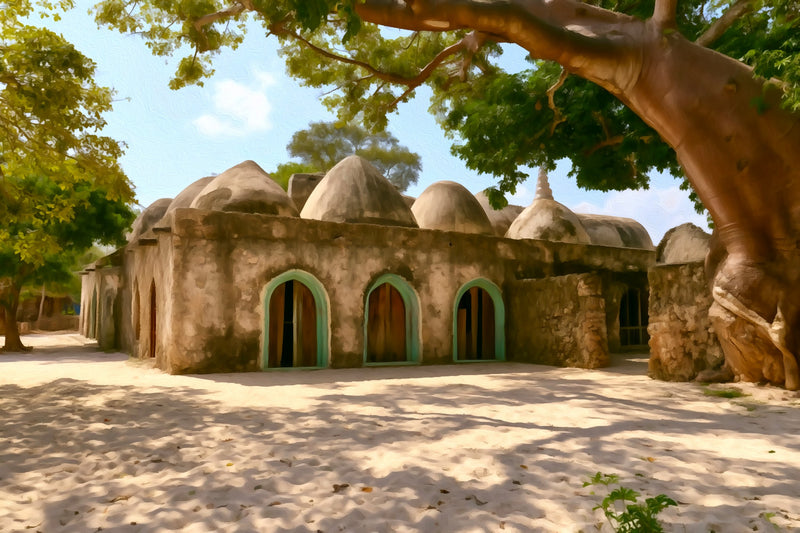 Diani Mosque Ancient Domes, Diani Beach canvas