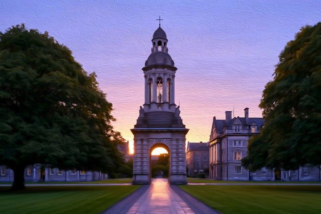 Trinity College Campanile Dublin, Dublin watercolor canvas