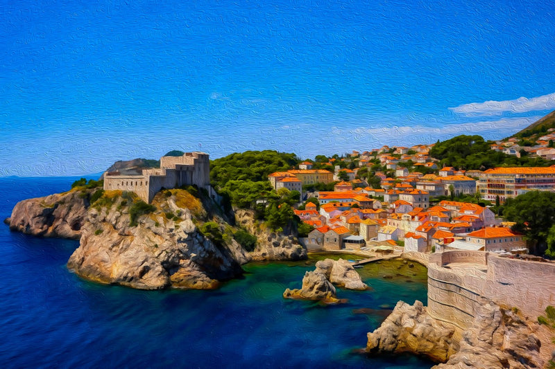Fort Lovrijenac And Old Town Walls, Dubrovnik canvas