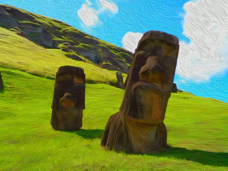Moai Statues Rano Raraku, Easter Island canvas