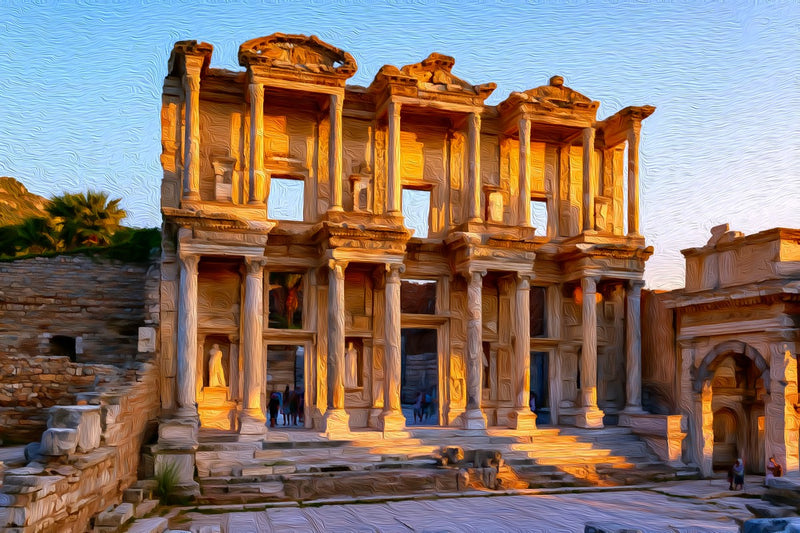 Library of Celsus Ruins, Ephesus canvas