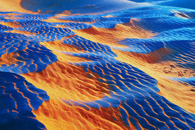 Erg Chebbi Sand Dunes, Merzouga watercolor canvas