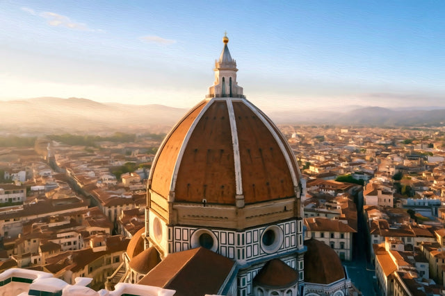 Florence Cathedral Dome, Florence watercolor canvas