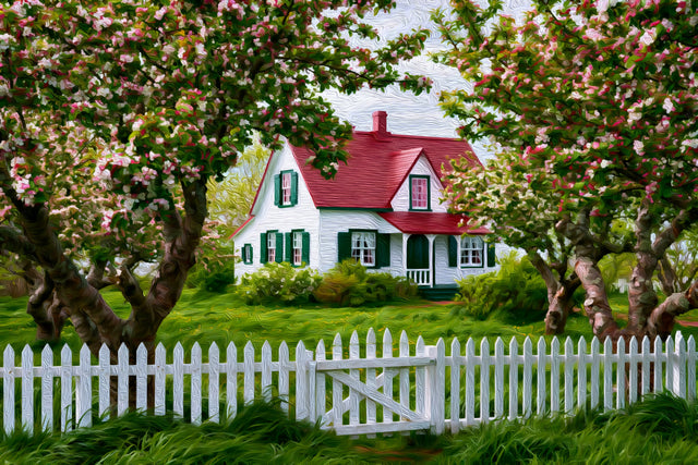 Green Gables Heritage Place, Prince Edward Island watercolor canvas