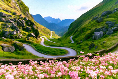 Ha Giang Loop watercolor canvas