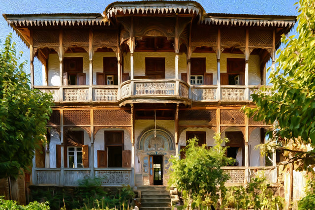 Ras Makonnen Palace Harar, Harar watercolor canvas