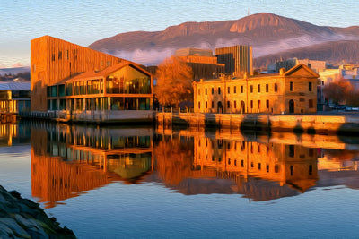 Hobart watercolor canvas