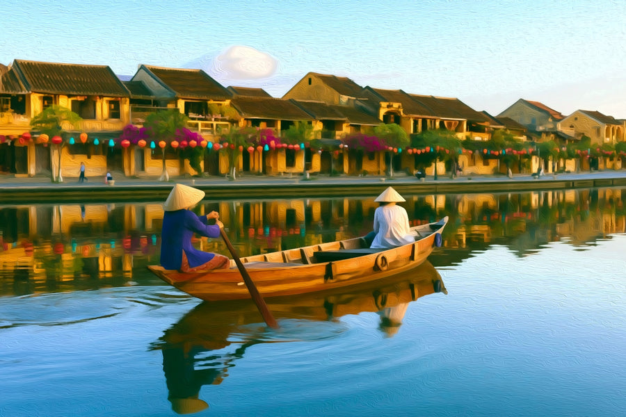 Hoi An Ancient Town Riverfront &mdash; Hoi An canvas
