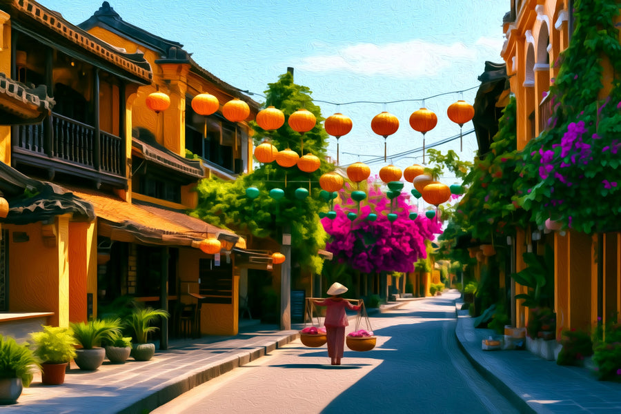 Hoi An Ancient Town Street &mdash; Hoi An canvas