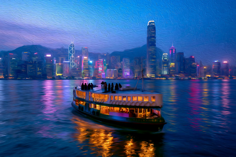 Star Ferry On Victoria Harbour, Hong Kong canvas