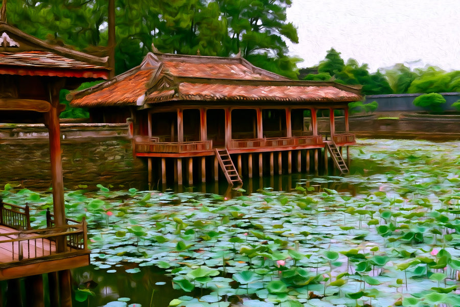 Xung Khiem Pavilion Lotus Pond &mdash; Hue canvas
