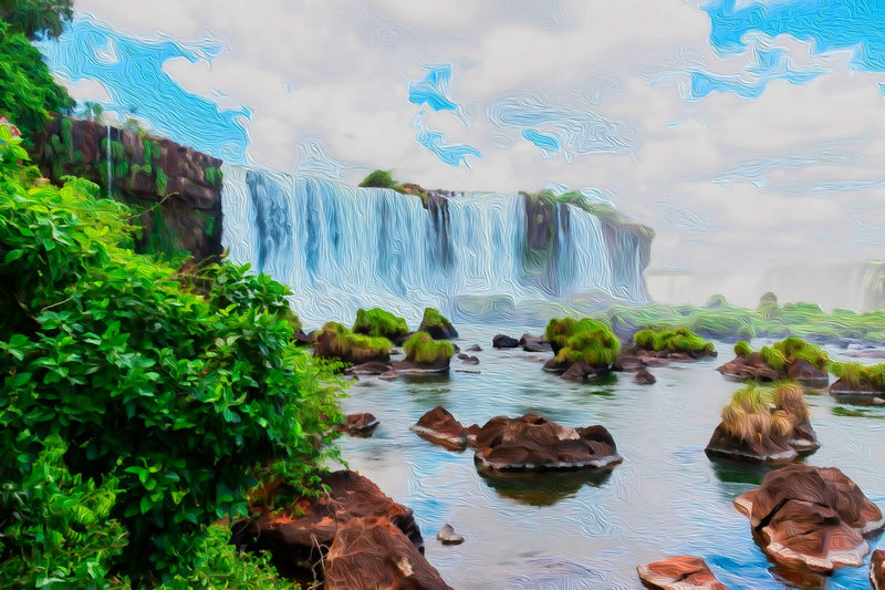 Iguazu Falls Jungle Cascade, Iguazu Falls canvas