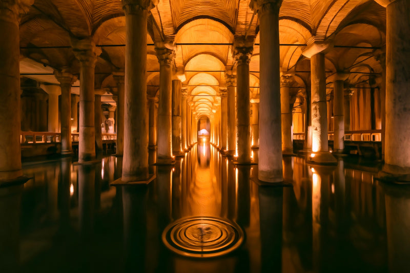 Basilica Cistern Underground Chamber, Istanbul canvas