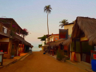 Jericoacoara watercolor canvas
