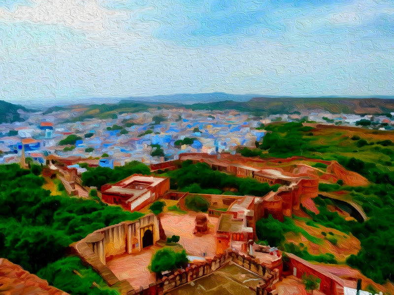 Mehrangarh Fort Aerial View, Jodhpur canvas