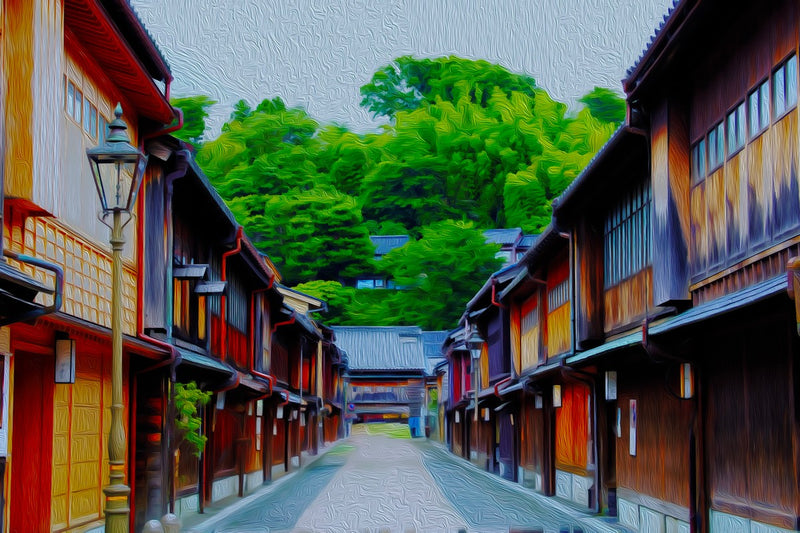 Historic Higashi Chaya District, Kanazawa canvas