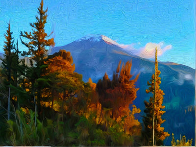 Kilimanjaro watercolor canvas