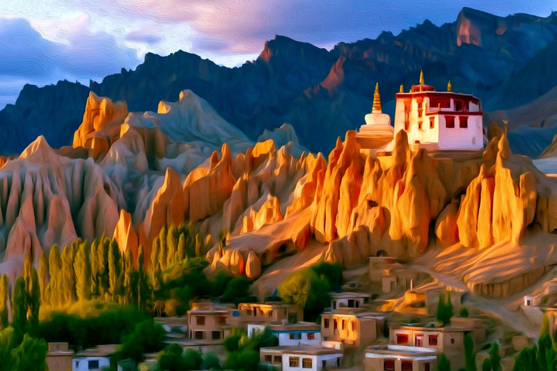 Lamayuru Monastery Ladakh, Leh Ladakh canvas