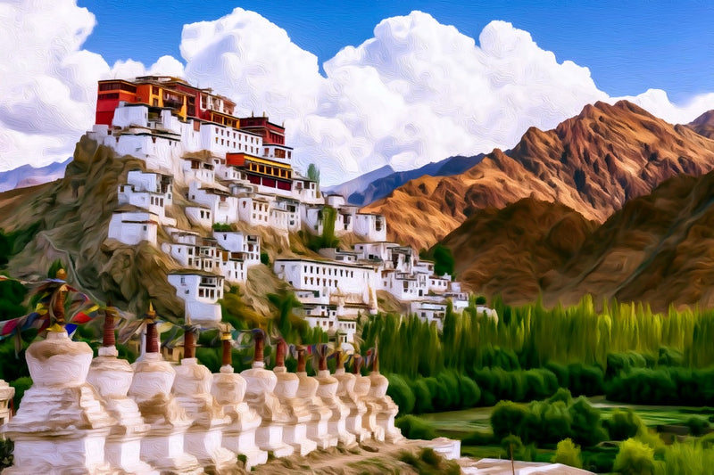 Thiksey Monastery Ladakh, Leh Ladakh canvas