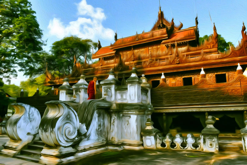 Shwenandaw Monastery Mandalay, Mandalay canvas