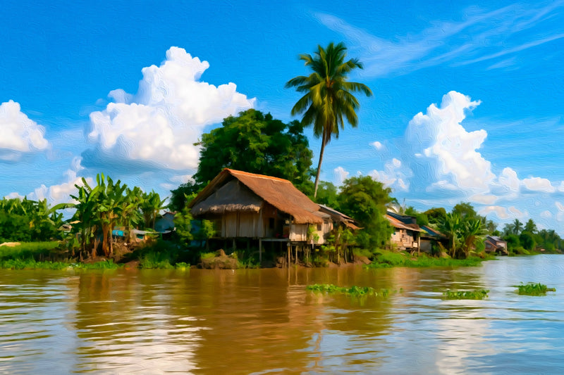 Mekong Delta Stilt Village, Mekong Delta canvas