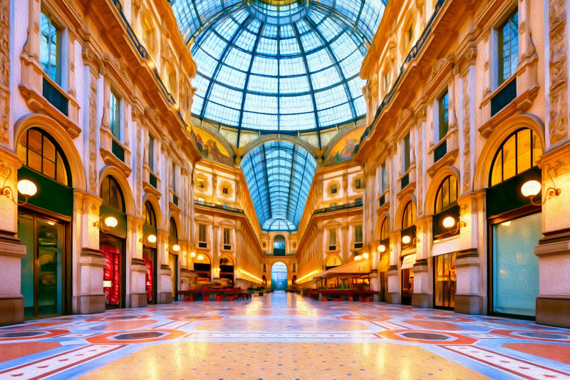 Galleria Vittorio Emanuele II, Milan canvas