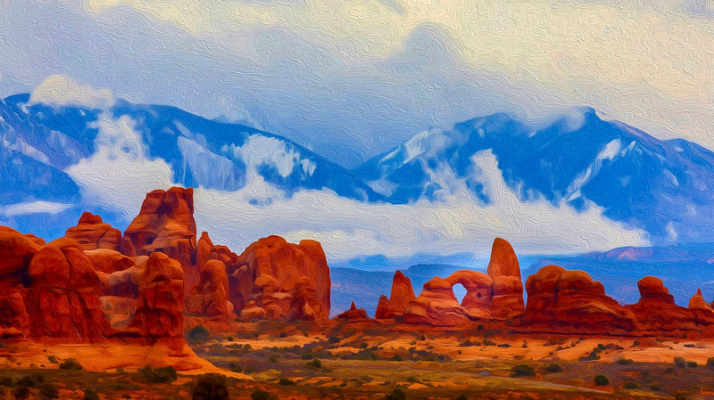 Turret Arch Red Rocks, Moab canvas