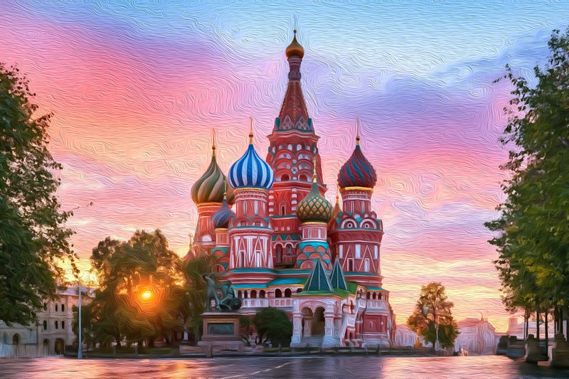Saint Basils Cathedral Moscow, Moscow canvas