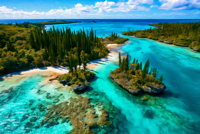 New Caledonia watercolor canvas