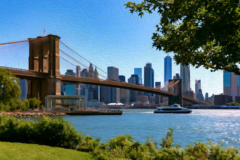 Brooklyn Bridge East River, New York City canvas