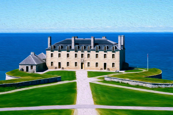 Fort Niagara Castle, Niagara-on-the-Lake watercolor canvas