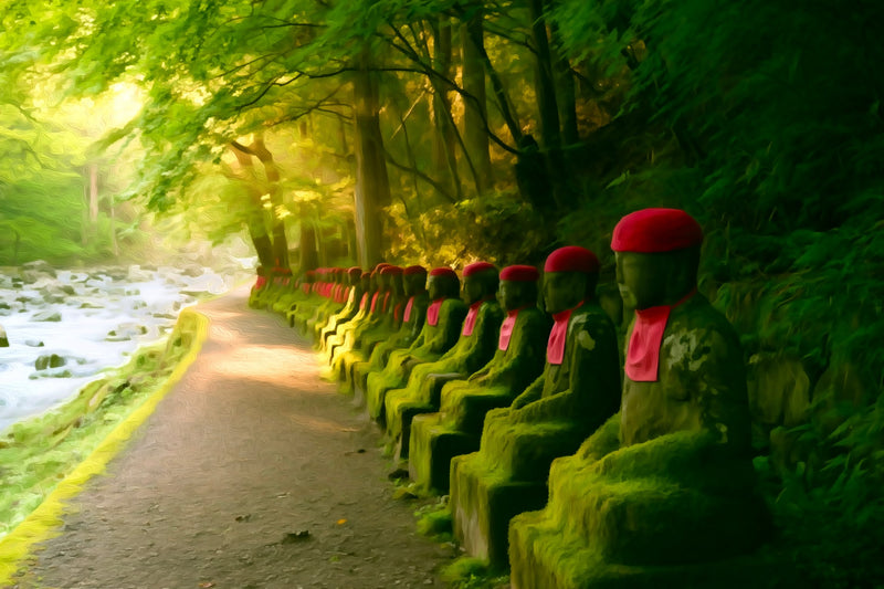 Kanmangafuchi Abyss Jizo Statues, Nikko canvas