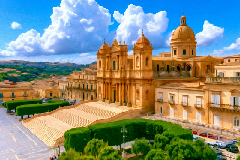 Noto Cathedral Baroque Facade, Noto canvas