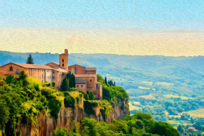 Orvieto watercolor canvas