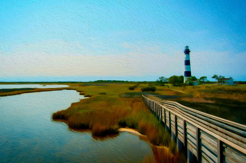 Bodie Island Lighthouse Marsh, Outer Banks canvas