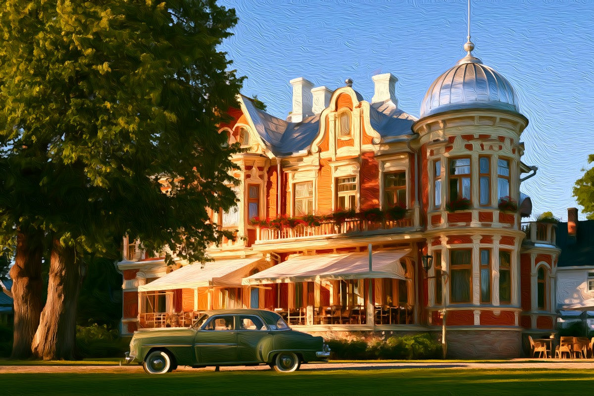 Pärnu Grand Villa Hotel gallery canvas, unframed and in an espresso floating frame — Pärnu, Estonia