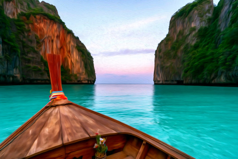 Maya Bay Longtail Boat, Phi Phi Islands canvas