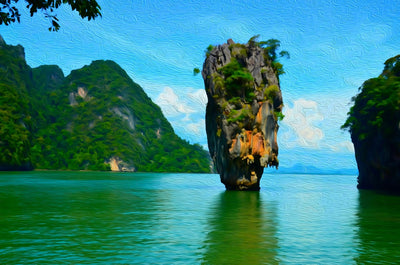 Phuket watercolor canvas